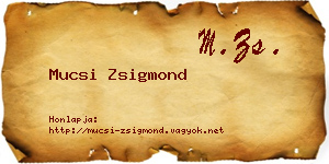 Mucsi Zsigmond névjegykártya