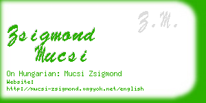 zsigmond mucsi business card